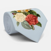 Vintage Blume, Kamelien und Narzissen, Redoute Krawatte (Gerollt)