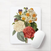 Vintage Blume, Kamelien und Narzissen, Redoute Mousepad (Mit Mouse)