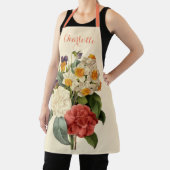 Vintage Blume, Kamelien und Narzissen, Redoute Schürze (InSitu)