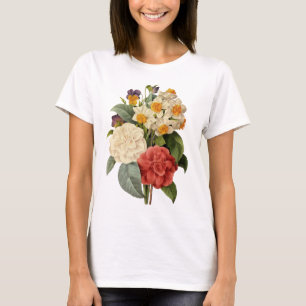 Vintage Blume, Kamelien und Narzissen, Redoute T-Shirt