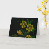 Vintage Blume Karte (Gelbe Blume)