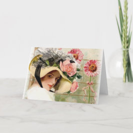 Vintage Blume. Karte