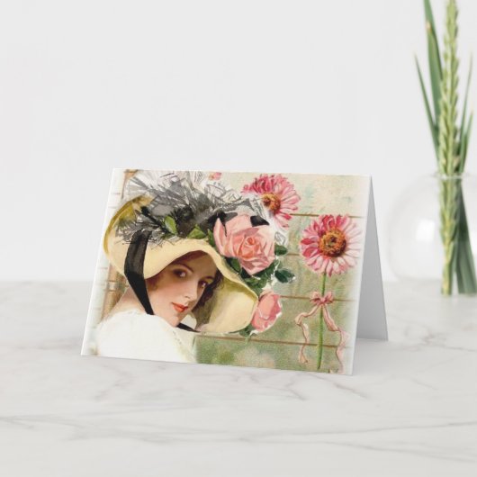Vintage Blume. Karte (Vorderseite)