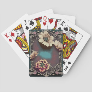 Vintage Blume Kartenspielen Spielkarten