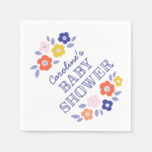 Vintage Blume Kaskade Kinderdusche Serviette (Vorderseite)