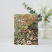 Vintage Blume Katzen Postkarte (Stehend Vorderseite)