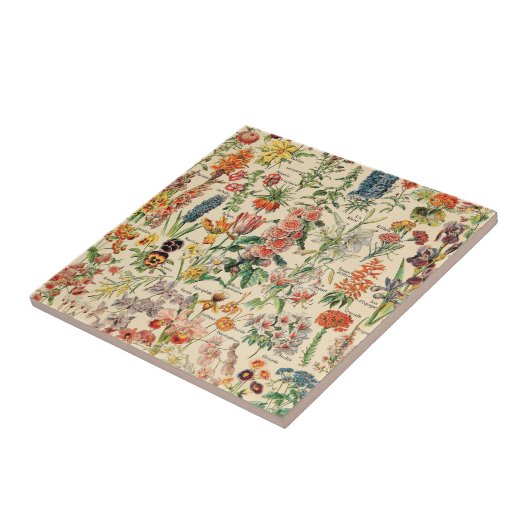 Vintage Blume Keramik Tile Fliese (Seite)