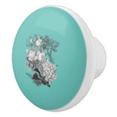 Vintage Blume Keramikknauf (Rechts)