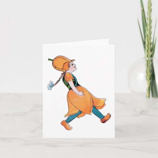 Vintage Blume Kinder Tulip Faltkarte (Vorderseite)