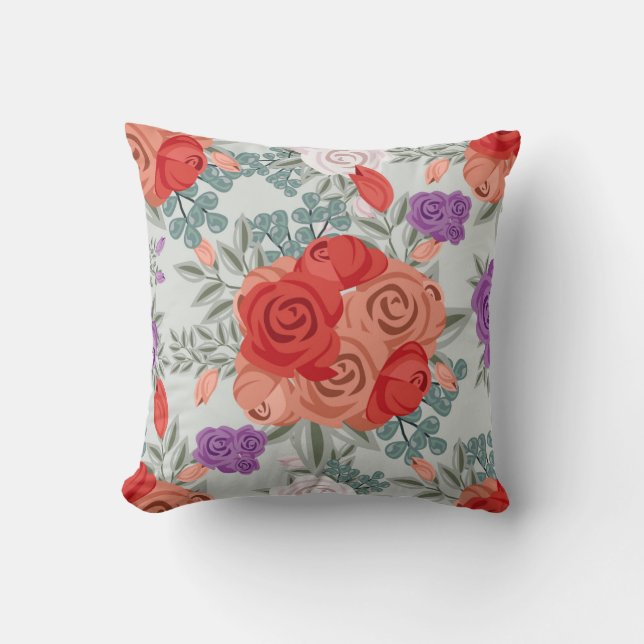 Vintage Blume Kissen (Vorderseite)