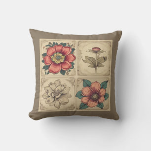 Vintage Blume Kissen