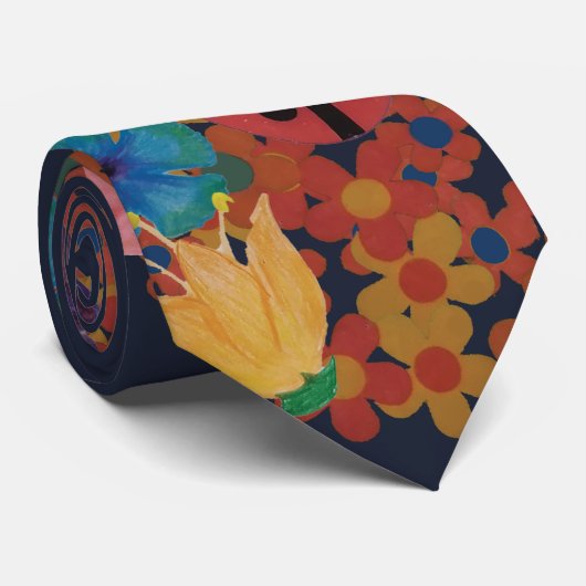 Vintage Blume Krawatte (Gerollt)