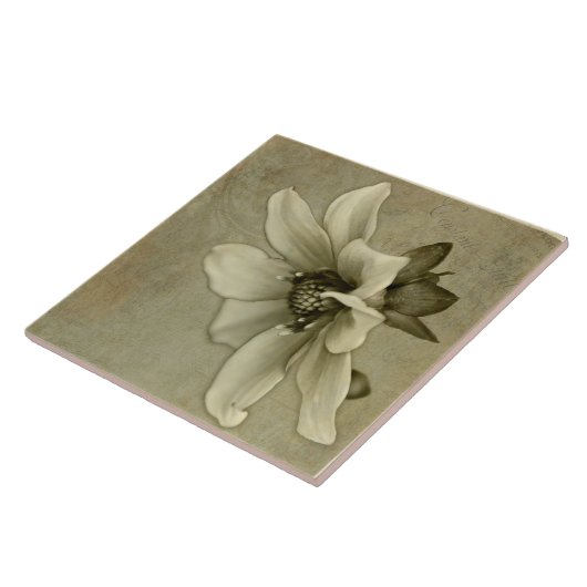 Vintage Blume - Kunst-Fliese Fliese (Seite)