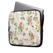 Vintage Blume Laptopschutzhülle (Vorderseite Links)