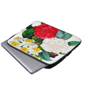 Vintage Blume Laptopschutzhülle (Vorne Knopf)