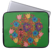 Vintage Blume Laptopschutzhülle (Vorderseite)