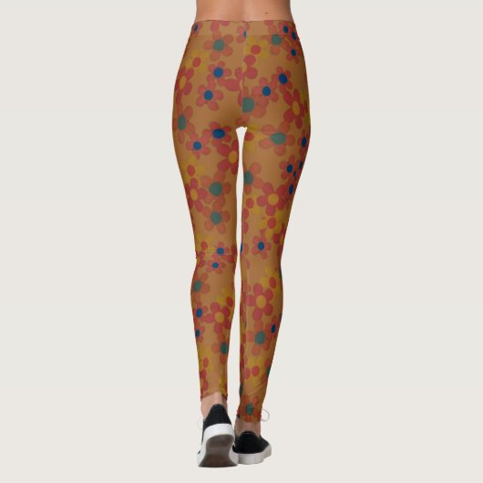 Vintage Blume Leggings (Rückseite)