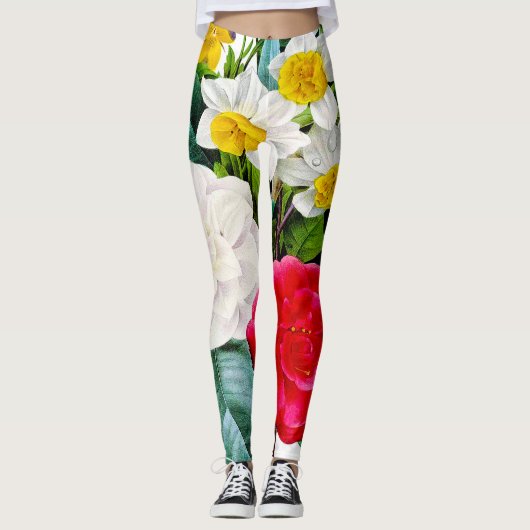 Vintage Blume Leggings (Vorderseite)