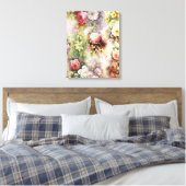 Vintage Blume Leinwanddruck (Insitu (Schlafzimmer))