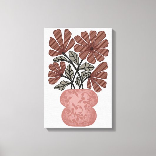 Vintage Blume Leinwanddruck (Vorderseite)