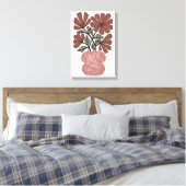 Vintage Blume Leinwanddruck (Insitu (Schlafzimmer))