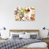 Vintage Blume Leinwanddruck (Insitu (Schlafzimmer))