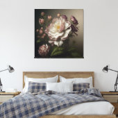 Vintage Blume Leinwanddruck (Insitu (Schlafzimmer))