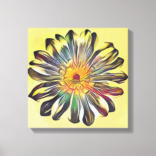 Vintage Blume Leinwanddruck (Vorderseite)