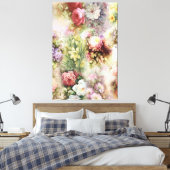 Vintage Blume Leinwanddruck (Insitu (Schlafzimmer))