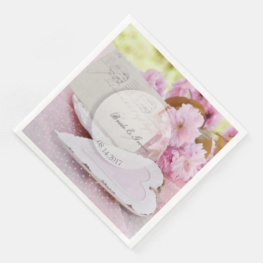 Vintage Blume-Liebhaber Serviette (Ecke)