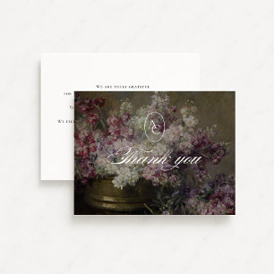 Vintage Blume lilac Hochzeit danke Karte