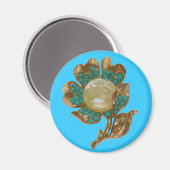 Vintage Blume Magnet (Vorderseite/Rückseite)
