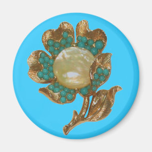 Vintage Blume Magnet