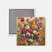 Vintage Blume Magnet (Vorderseite/Rückseite)