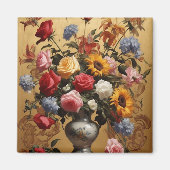 Vintage Blume Magnet (Vorne)