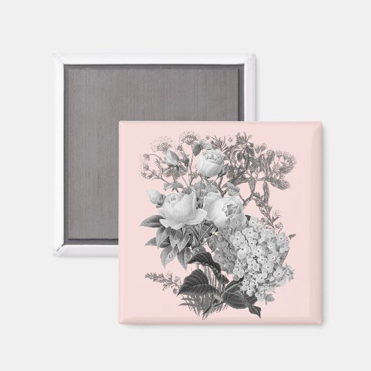 Vintage Blume Magnet (Vorderseite/Rückseite)