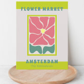 Vintage Blume Markt Amsterdam Postkarte