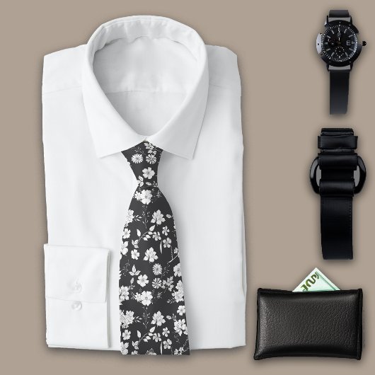 Vintage Blume Maroon Personalize Initial Krawatte