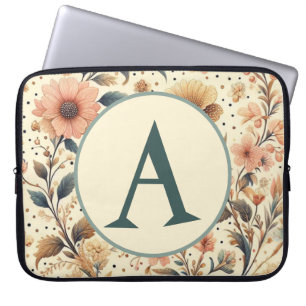 Vintage Blume Medley: Benutzerdefiniert Laptopschutzhülle