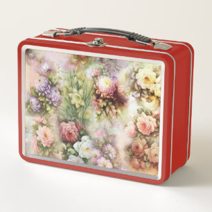 Vintage Blume Metall Brotdose