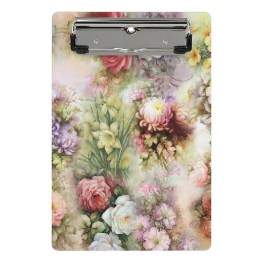 Vintage Blume Mini Klemmbrett (Vorderseite)