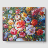 Vintage Blume mit Blumenbezug Personalisiert Gästebuch (Rückseite)