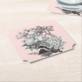 Vintage Blume mit Dusty Pink Untersetzer (angewinkelt)