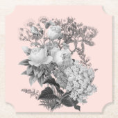 Vintage Blume mit Dusty Pink Untersetzer (Vorderseite)