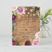 Vintage Blume mit heller Schönheit Einladung (Stehend Vorderseite)