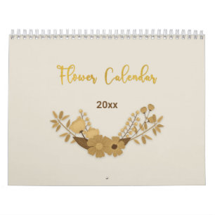 Vintage Blume mit Motivationsquotenkalender Kalender