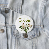 Vintage Blume mit Rosa Braut oder Bräutigam Button (Beispiel)