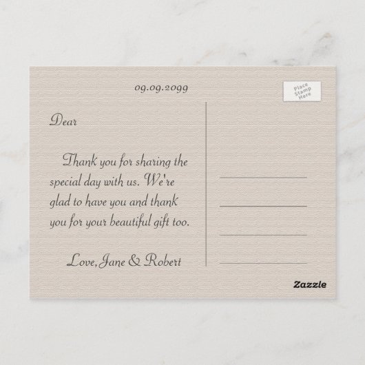 Vintage Blume mit Rosa Postkarte (Rückseite)