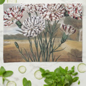 Vintage Blume mit variierter Narbenkarnation mit g Geschirrtuch (Gefaltet)