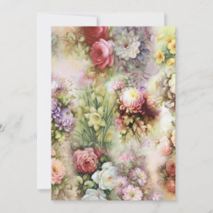 Vintage Blume Mitteilungskarte